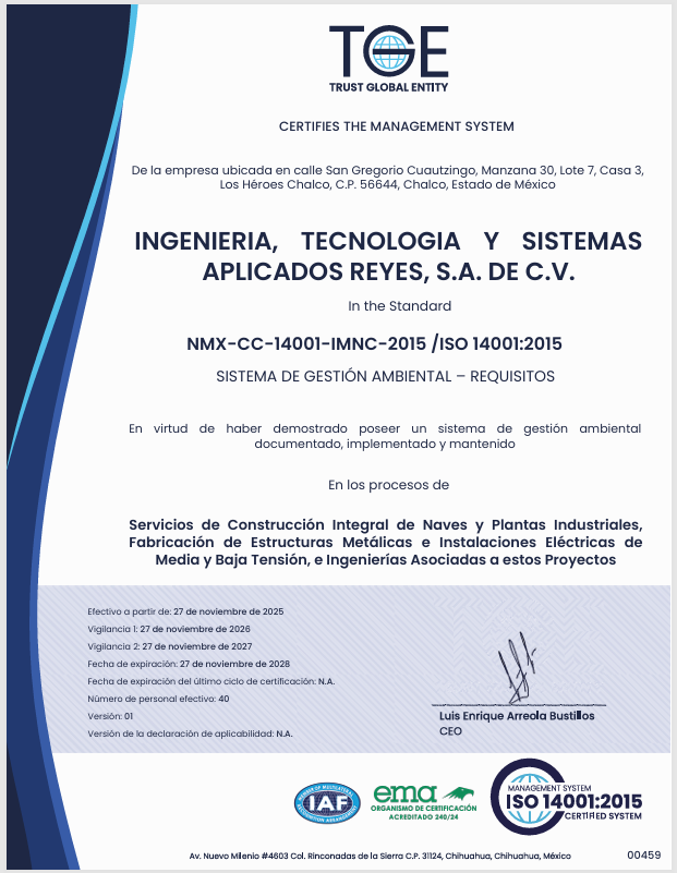 Certificado ISO 14001
